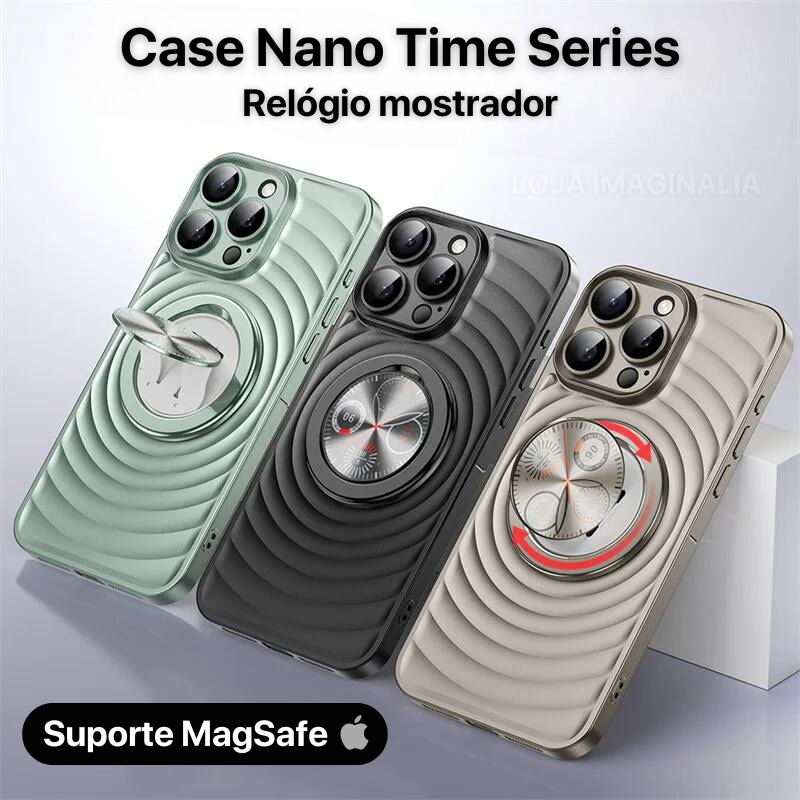 Case Nano Time Series com Carregamento Magsafe anti impacto