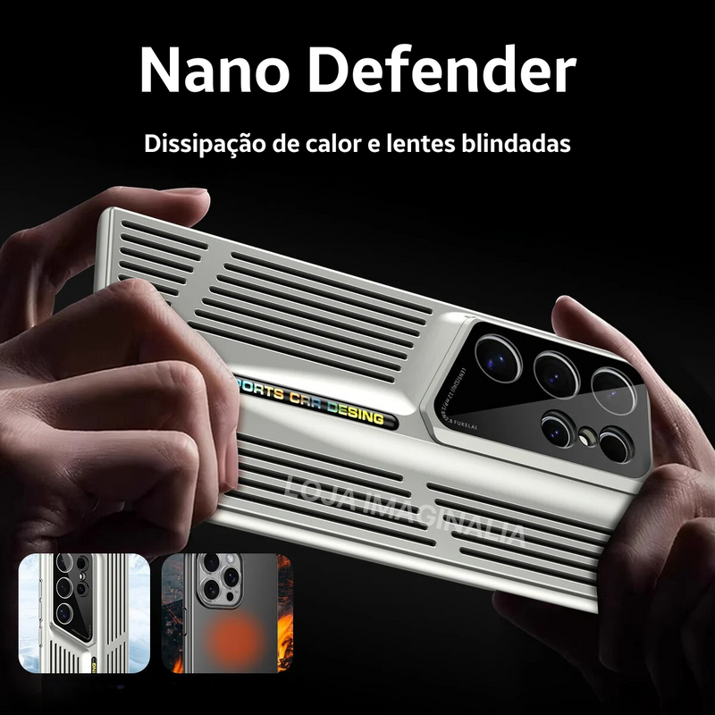 Capa Nano Defender com dissipação de calor e proteção de lentes