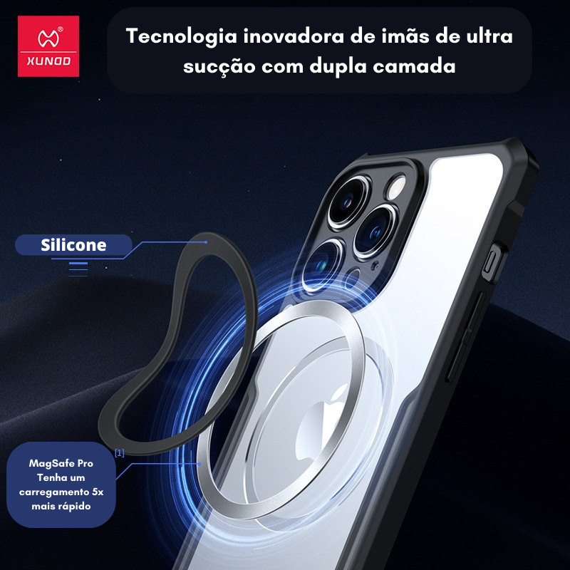 Case Apple com proteção de tela e câmera  à prova de choque