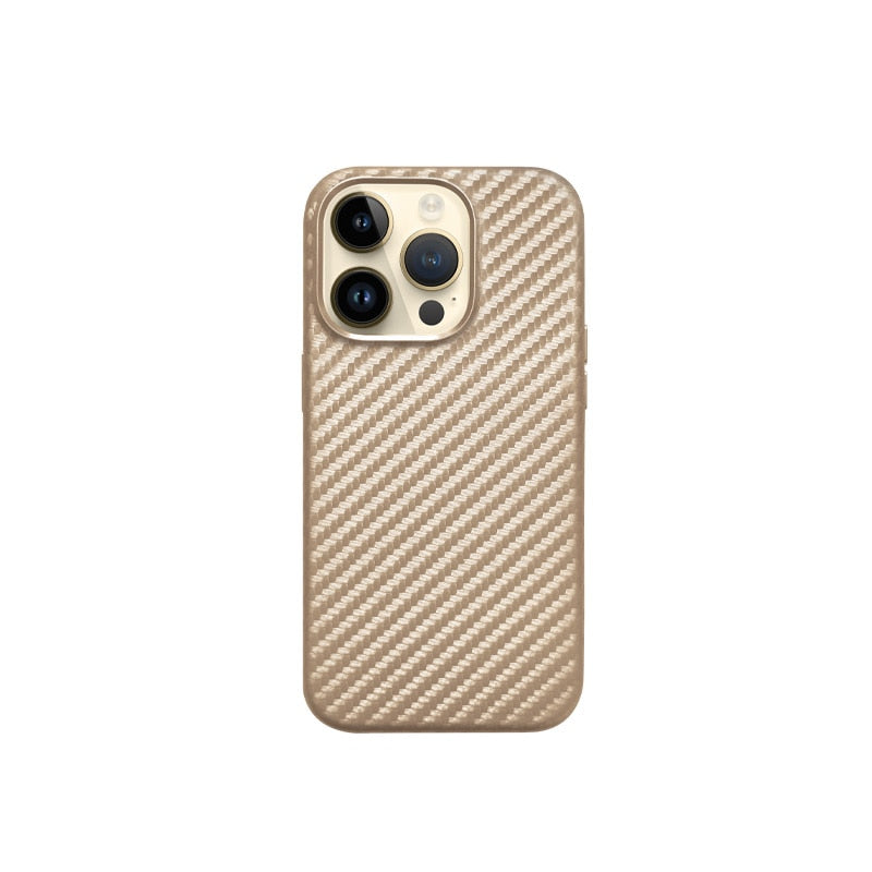 Case Apple Gold Exclusive Fibra de carbono Premium - Últimas unidades